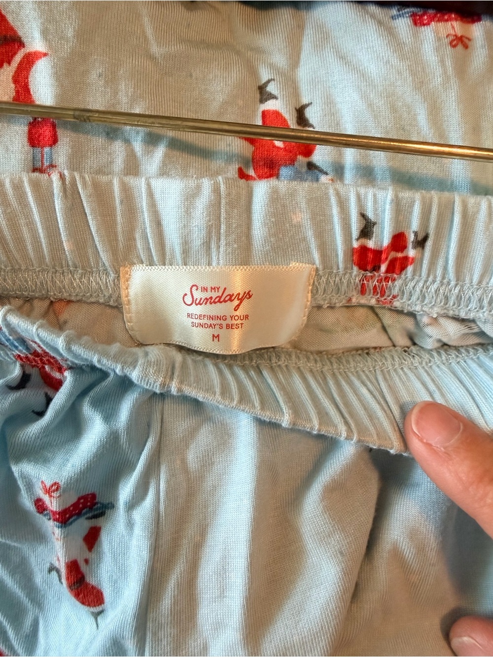 In My Sundays Santa Express Long Sleeve and Pant Pajama Set, size M monogramed - Picture 8 of 10